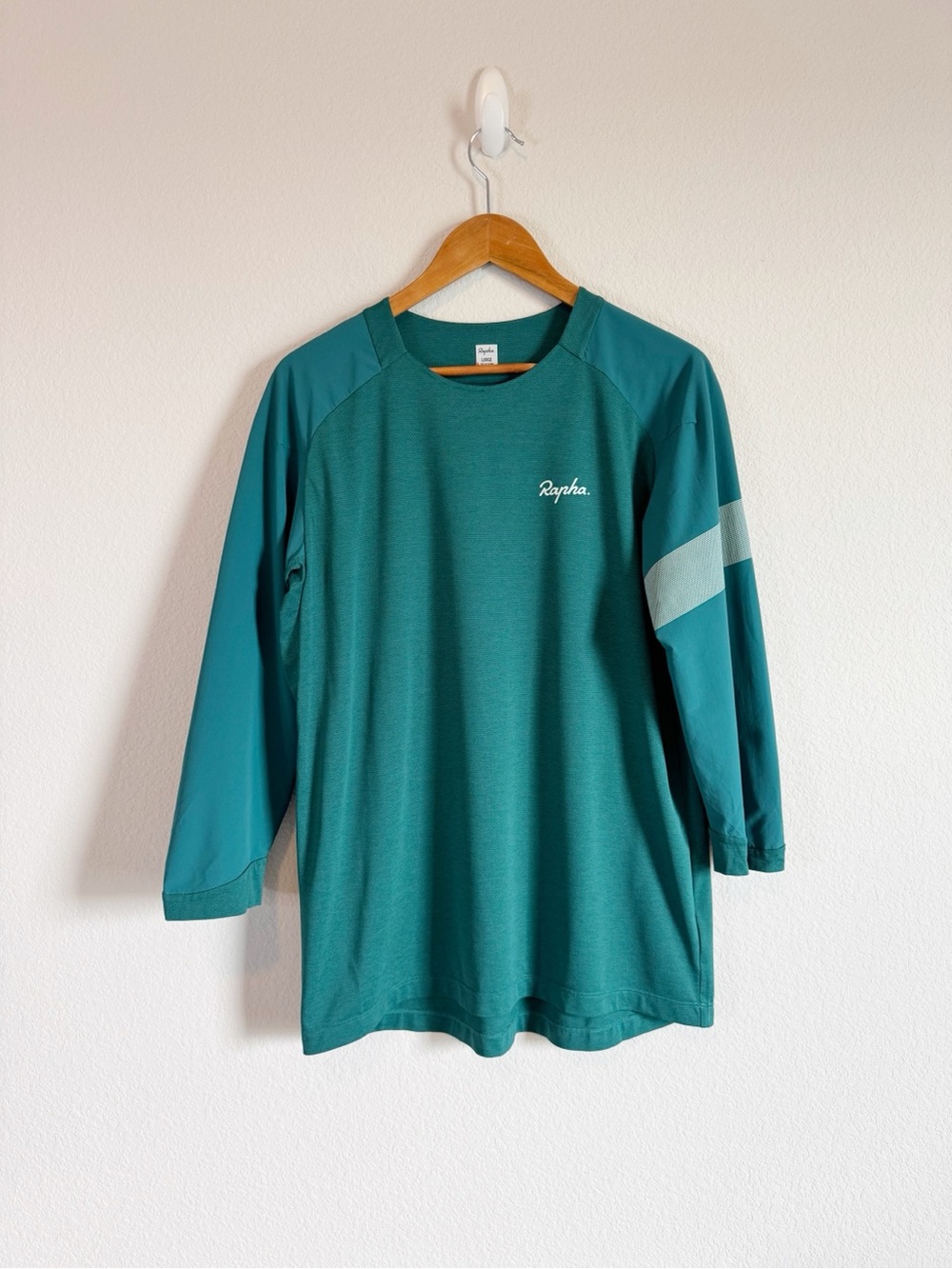 Rapha Men's Green Trail 3/4 Cycling Jersey Lightweight Size Large